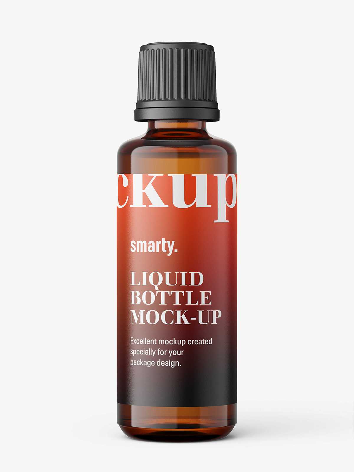 Amber essential oil bottle mockup / 50ml