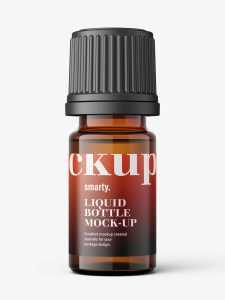 Amber essential oil bottle mockup / 5ml