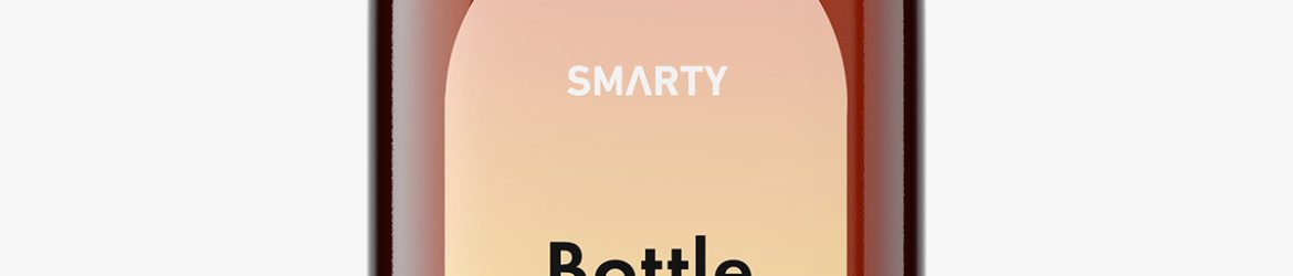 Amber flat 220 ml bottle mockup