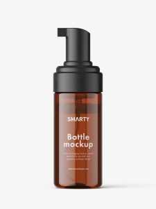 Amber foamer bottle mockup