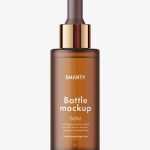 Amber frosted dropper bottle mockup - Free PSD Download Amber frosted dropper bottle mockup