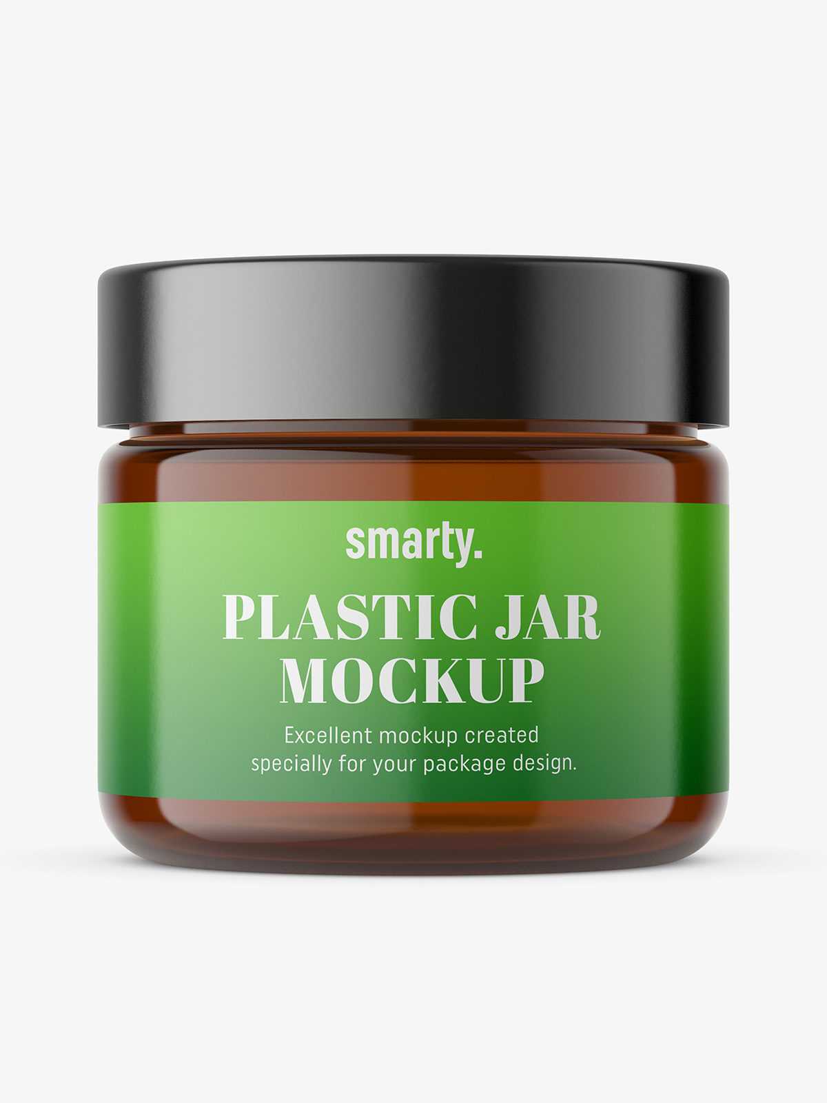 Amber glass jar mockup