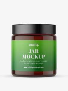 Amber jar mockup