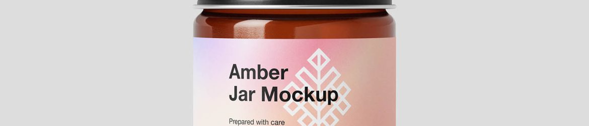 Amber jar mockup collection