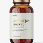 Amber jar with fish oil capsules mockup - Free PSD Download Amber jar with fish oil capsules mockup