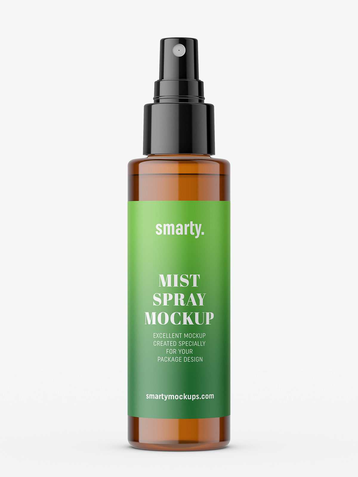 Amber mist spray bottle mockup
