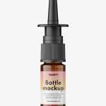 Amber nasal spray bottle mockup