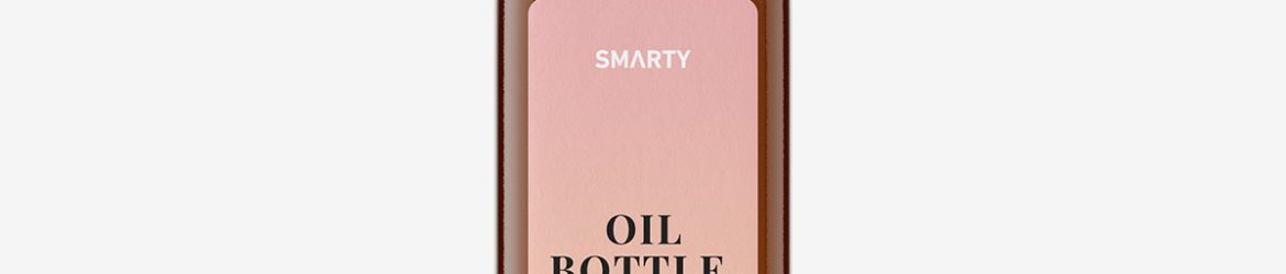 Amber oil bottle mockup