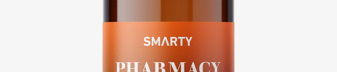 Amber pharmaceutical jar with secure cap / 10 ml