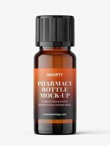Amber pharmaceutical jar with secure cap / 10 ml