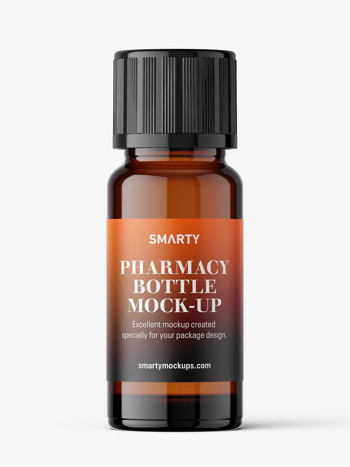 Amber pharmaceutical jar with secure cap / 10 ml