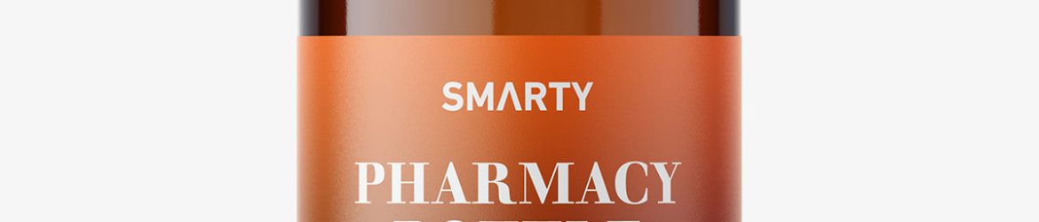 Amber pharmaceutical jar with secure cap / 20 ml
