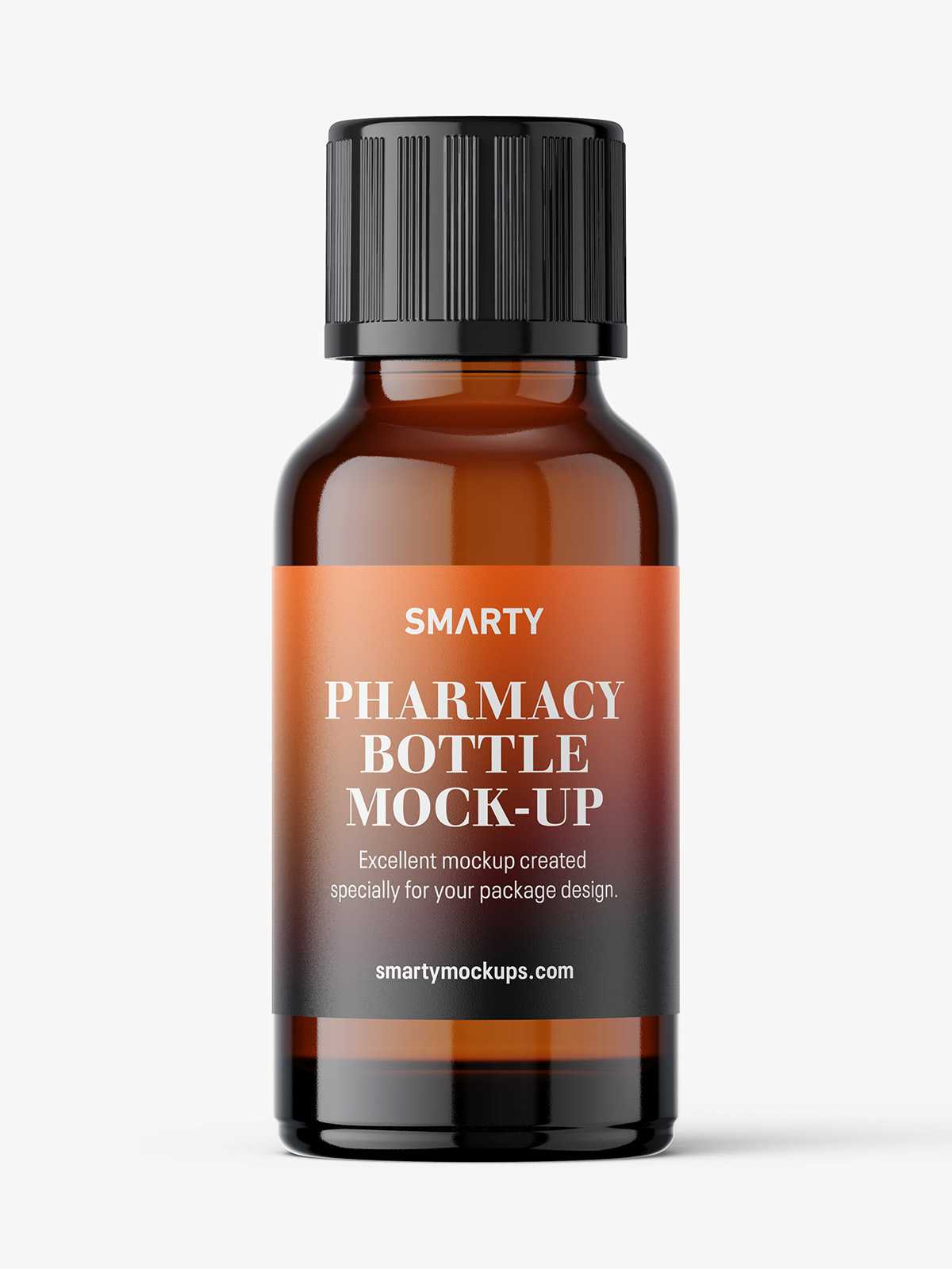 Amber pharmaceutical jar with secure cap / 20 ml