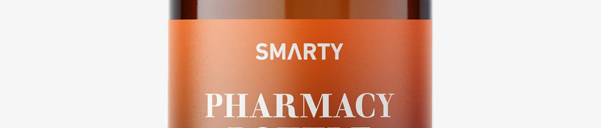 Amber pharmaceutical jar with secure cap / 30 ml