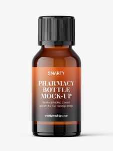 Amber pharmaceutical jar with secure cap / 30 ml