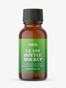 Amber pharmacy bottle mockup