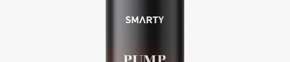 Amber pump bottle mockup