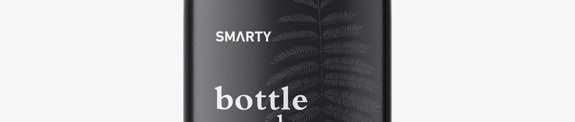 Amber rectangle pump bottle mockup