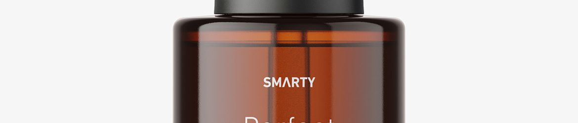 Amber round dropper bottle mockup