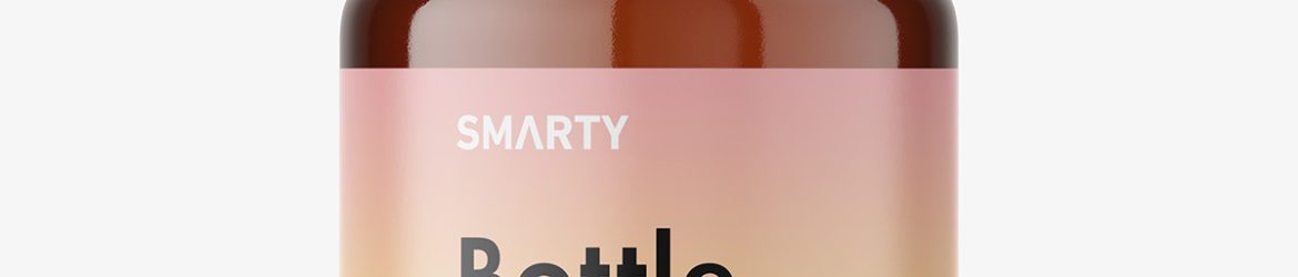 Amber syrup bottle mockup Amber syrup bottle mockup