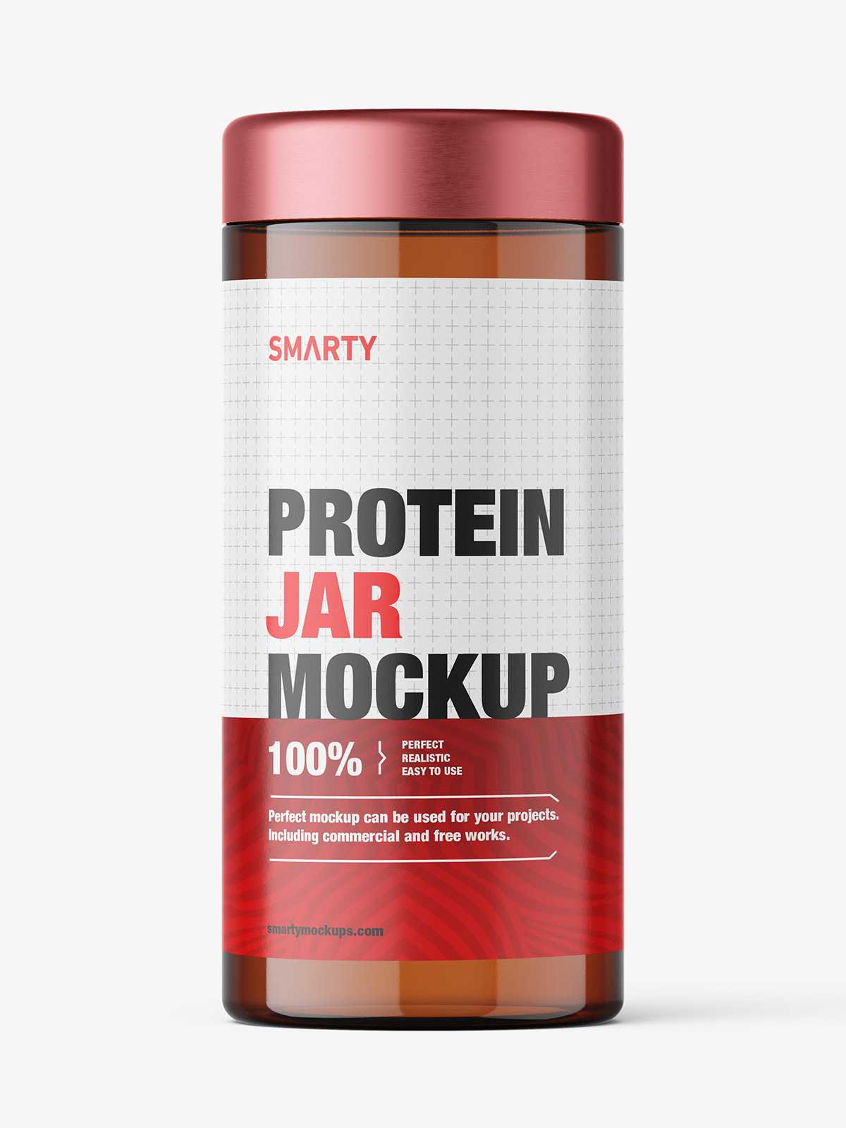 Amber tall jar mockup