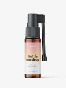 Amber throat bottle mockup