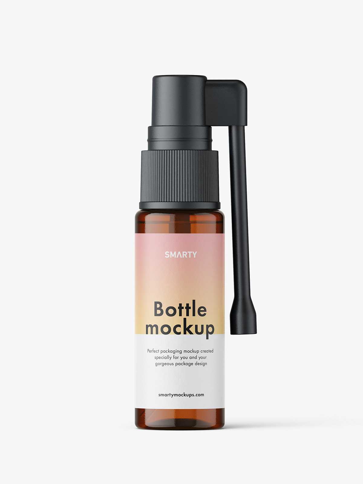 Amber throat bottle mockup