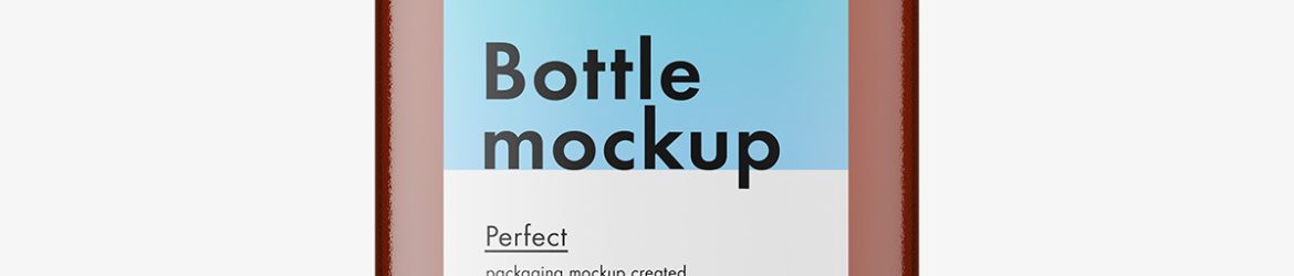 Amber tottle bottle mockup