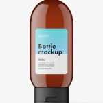 Amber tottle bottle mockup
