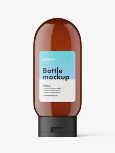 Amber tottle bottle mockup