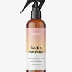 Amber trigger spray bottle mockup