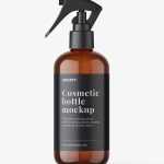 Amber trigger spray bottle mockup - Free PSD Download Amber trigger spray bottle mockup