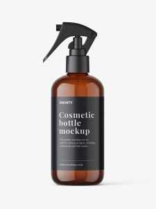 Amber trigger spray bottle mockup