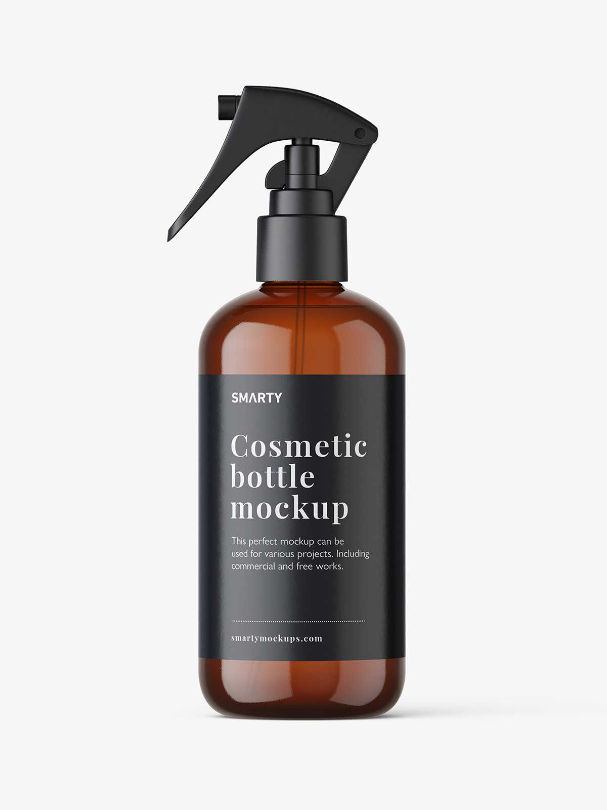 Amber trigger spray bottle mockup