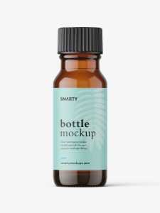 Amber vial bottle mockup