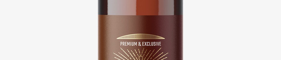 Amber vodka bottle mockup Amber vodka bottle mockup