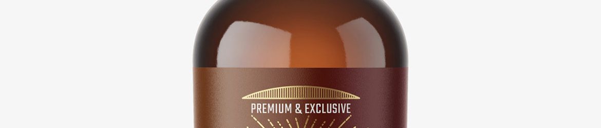 Amber vodka bottle mockup Amber vodka bottle mockup