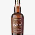 Amber vodka bottle mockup