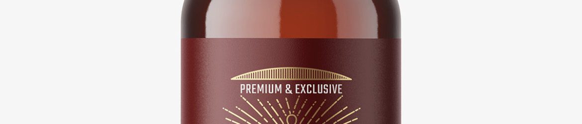 Amber vodka bottle mockup Amber vodka bottle mockup