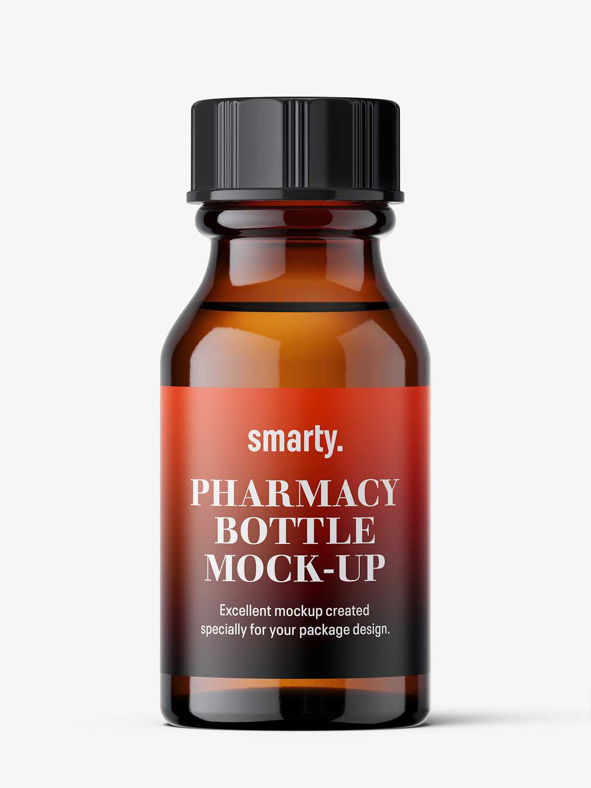 Amber winchester bottle mockup / 15 ml