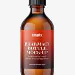 Amber winchester bottle mockup / 150 ml