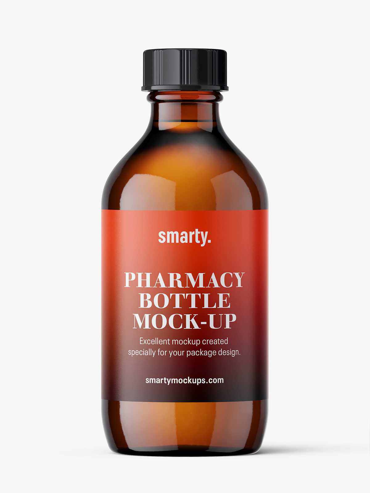 Amber winchester bottle mockup / 150 ml
