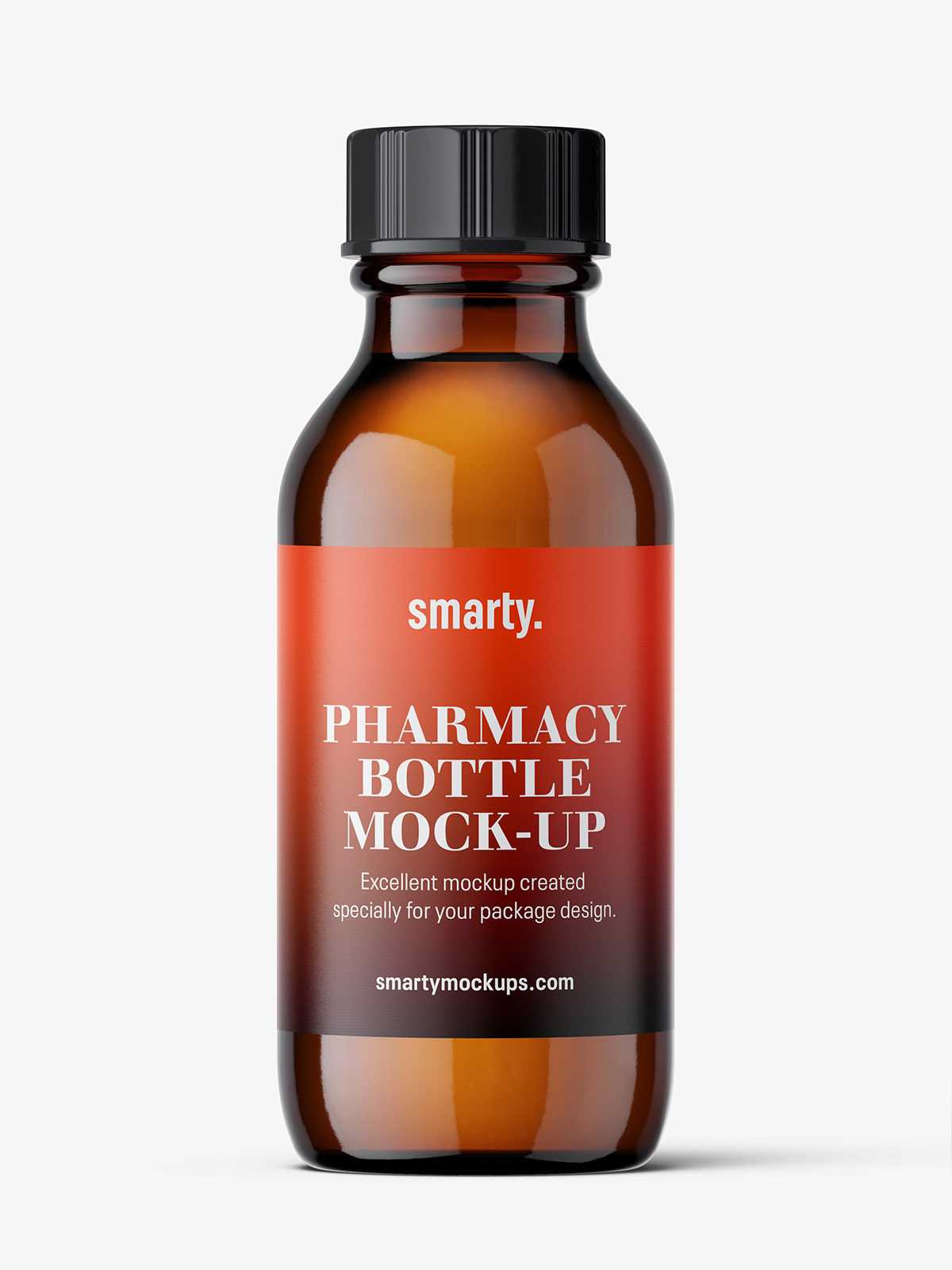 Amber winchester bottle mockup / 30 ml