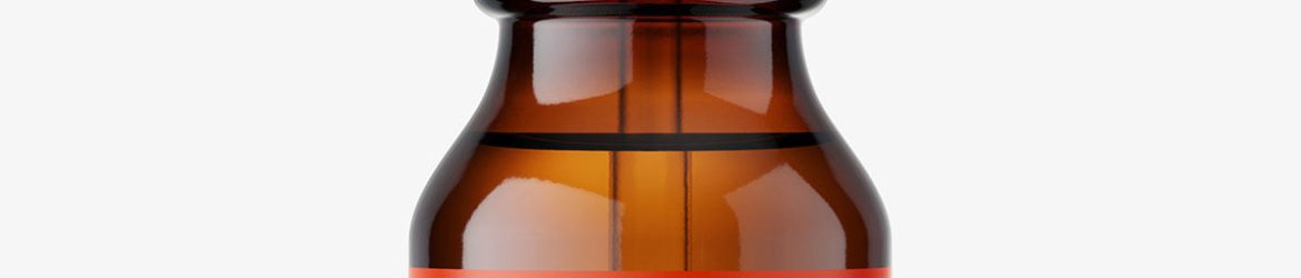 Amber winchester dropper bottle mockup / 15 ml