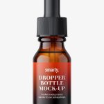 Amber winchester dropper bottle mockup / 15 ml