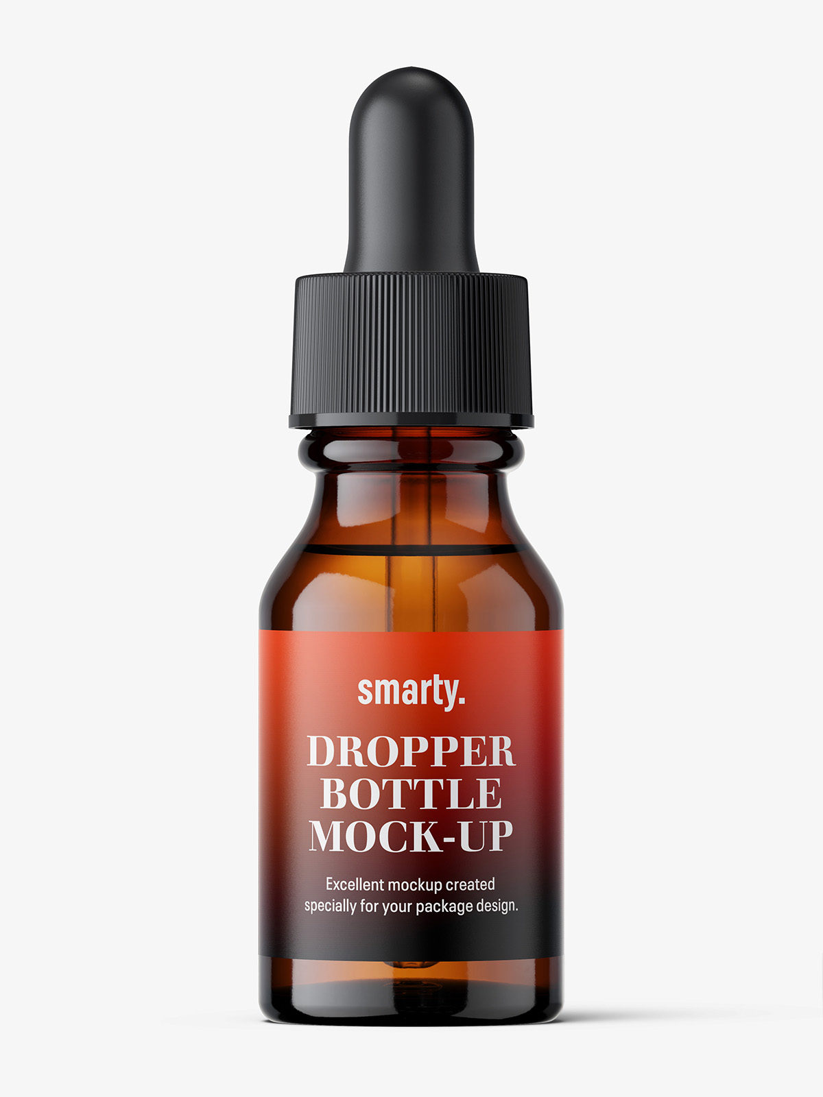 Amber winchester dropper bottle mockup / 15 ml