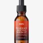Amber winchester dropper bottle mockup / 30 ml