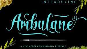 Ambulane Script Font › Fontesk