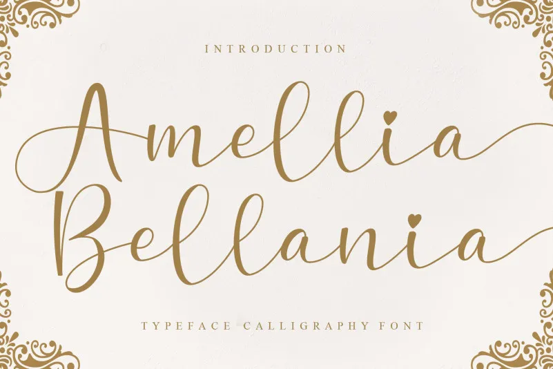 Amellia Bellania Calligraphy Font