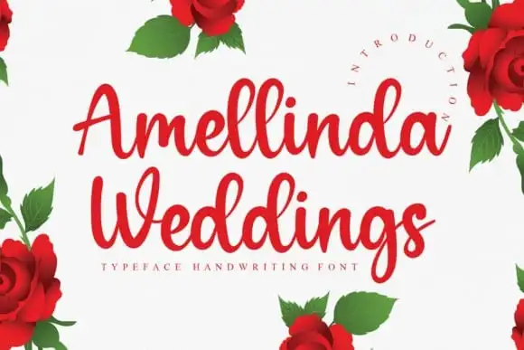 Amellinda Weddings Script Font